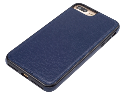 Synthetic Leather Back Cover for iPhone 8 Plus/7 Plus - Midnight Blue