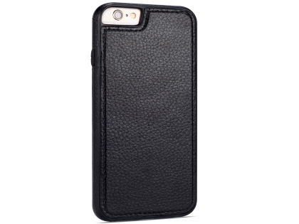 Synthetic Leather Back Cover for iPhone 6s Plus/6 Plus - Black