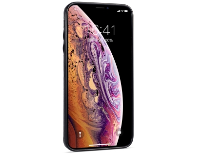 Synthetic Leather Back Cover for iPhone Xs Max - Black