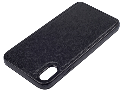 Synthetic Leather Back Cover for iPhone Xs Max - Black