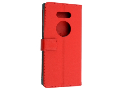 Synthetic Leather Wallet Case with Stand for Razer Phone 2 - Red Leather Wallet Case