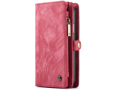 CaseMe 2-in-1 Synthetic Leather Wallet Case for iPhone XR - Pink/Blush
