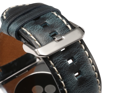 Premium Rustic Inspired Leather Band for 38/40 mm Apple Watch  - Midnight Blue