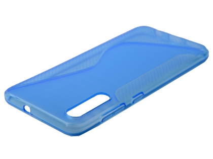 Wave Case for Samsung Galaxy A50 - Blue Soft Cover