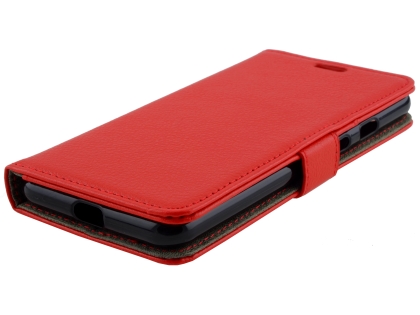 Synthetic Leather Wallet Case with Stand for Google Pixel 3a XL - Red