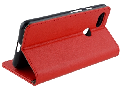 Synthetic Leather Wallet Case with Stand for Google Pixel 3a XL - Red