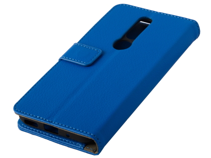 Synthetic Leather Wallet Case with Stand for Nokia 4.2 - Blue Leather Wallet Case