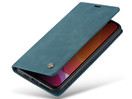 CaseMe Slim Synthetic Leather Wallet Case with Stand for iPhone 11 Pro - Teal Leather Wallet Case
