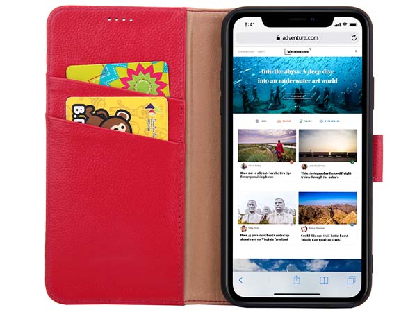 Premium Leather Wallet Case for Apple iPhone 11 - Pink