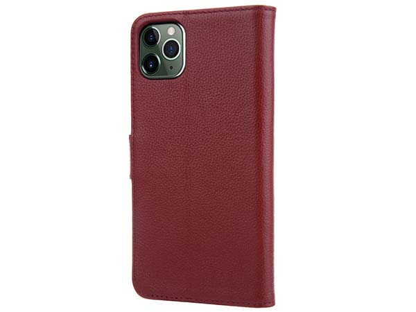 Premium Leather Wallet Case for Apple iPhone 11 Pro - Rosewood Leather Wallet Case