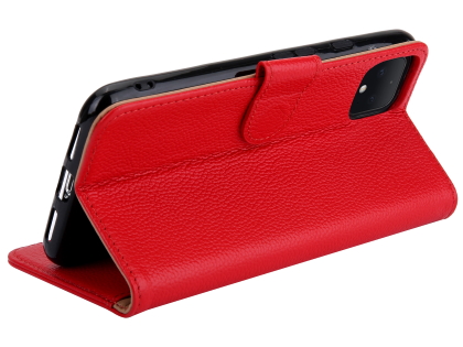 Premium Leather Wallet Case for Google Pixel 4XL - Red