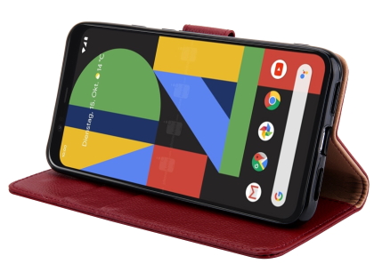 Premium Leather Wallet Case for Google Pixel 4XL - Rosewood