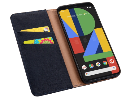 Premium Leather Wallet Case for Google Pixel 4XL - Midnight Blue
