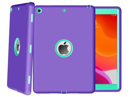 Impact Case for iPad 7/8th Gen - Purple/Mint