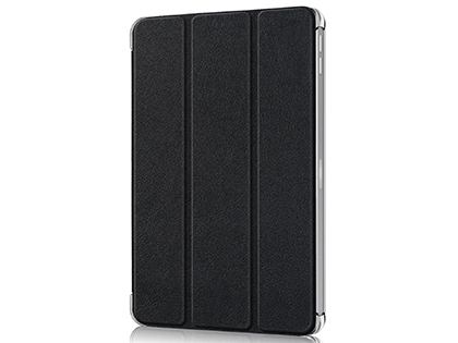 Premium Slim Synthetic Leather Flip Case with Stand for iPad Pro 12.9 (2020) - Black Leather Flip Case