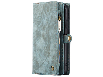 CaseMe 2-in-1 Synthetic Leather Wallet Case for iPhone 11 Pro - Teal/Ash Leather Wallet Case
