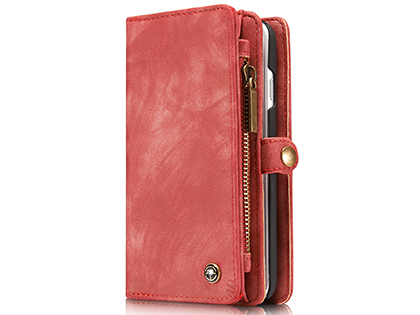 CaseMe 2-in-1 Synthetic Leather Wallet Case for iPhone SE 2 / SE 3 - Pink/Blush Leather Wallet Case