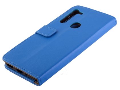 Synthetic Leather Wallet Case with Stand for OPPO RealMe C3 - Blue Leather Wallet Case
