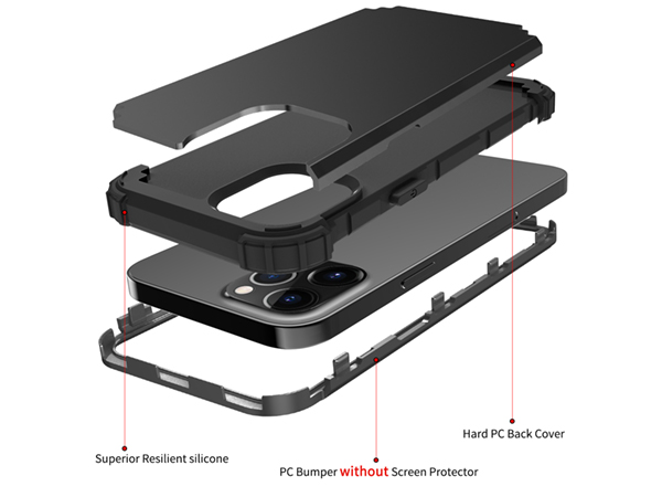 Defender Case for iPhone 12 Pro Max - Black