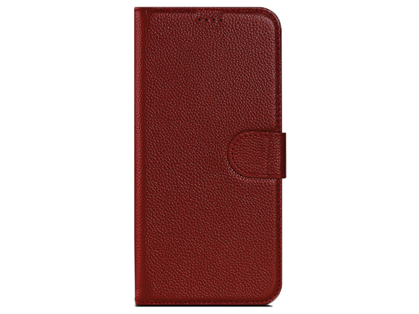 Premium Leather Wallet Case for Apple iPhone 12 - Rosewood