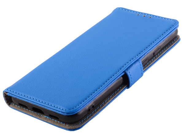 Synthetic Leather Wallet Case with Stand for Google Pixel 4a 5G - Blue