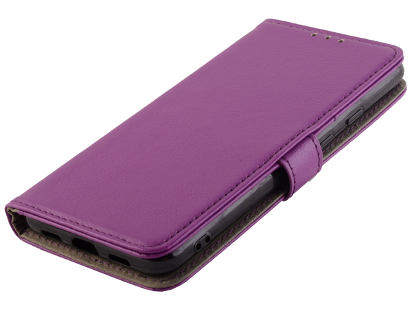 Synthetic Leather Wallet Case with Stand for Google Pixel 4a 5G - Purple