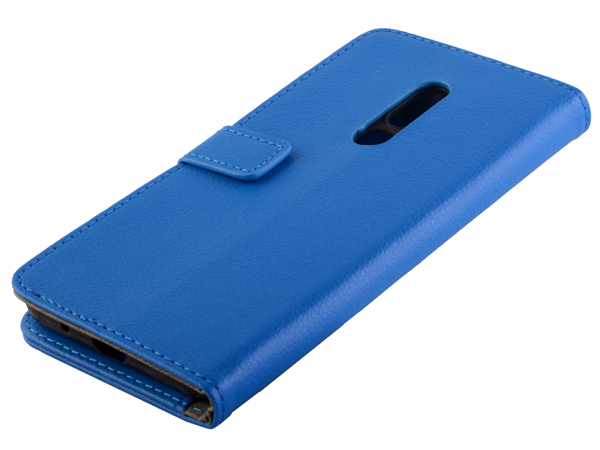 Synthetic Leather Wallet Case with Stand for Nokia C3 (2020) - Blue Leather Wallet Case