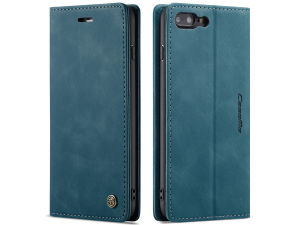 CaseMe Slim Synthetic Leather Wallet Case with Stand for iPhone 8 Plus/7 Plus - Teal
