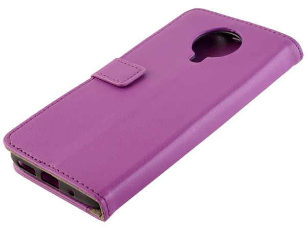 Synthetic Leather Wallet Case with Stand for Nokia G10 - Purple Leather Wallet Case