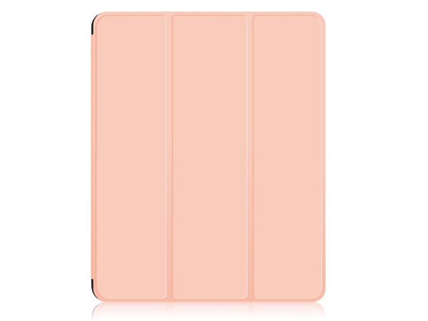Premium Slim Synthetic Leather Flip Case with Stand for iPad Pro 12.9 (2020) - Apricot