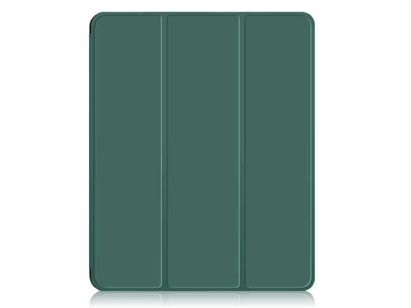 Premium Slim Synthetic Leather Flip Case with Stand for iPad Pro 12.9 (2020) - Green