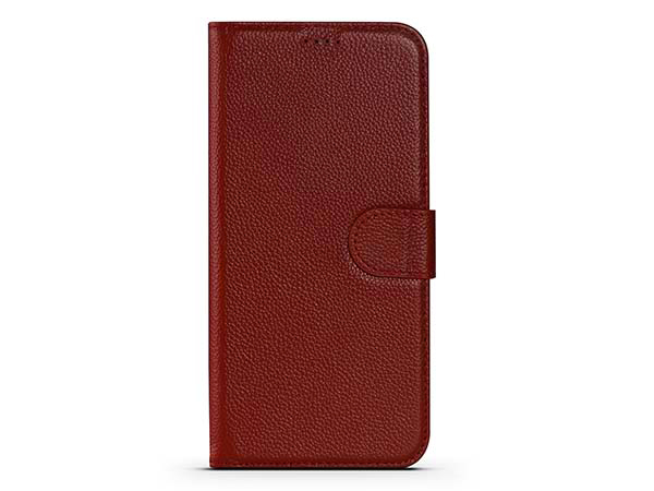 Premium Leather Wallet Case for Apple iPhone 13 Mini - Rosewood