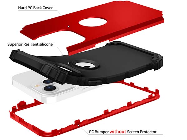 Defender Case for iPhone 13 Mini - Red