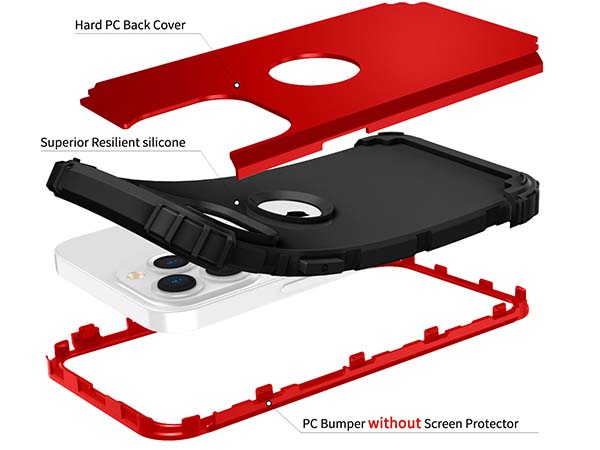 Defender Case for iPhone 13 Pro Max - Red