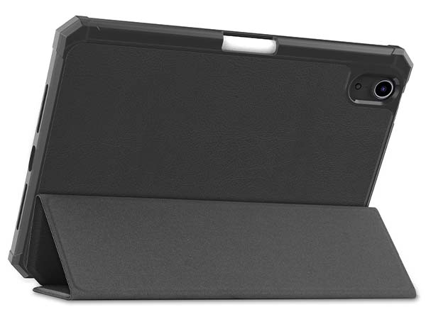 Slim Synthetic Leather Case with Stand and Pen Holder for the iPad mini 6 (2021) - Black