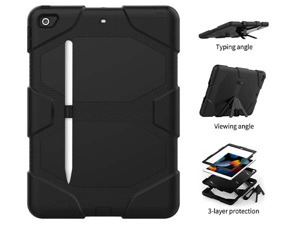 Rugged Case for Apple iPad 9th Gen 10.2 - Classic Black