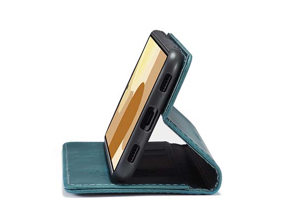 CaseMe Slim Synthetic Leather Wallet Case with Stand for Google Pixel 6 - Teal