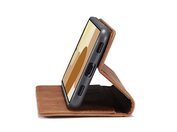 CaseMe Slim Synthetic Leather Wallet Case with Stand for Google Pixel 6 Pro - Tan