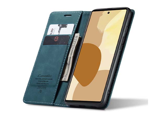 CaseMe Slim Synthetic Leather Wallet Case with Stand for Google Pixel 6 Pro - Teal