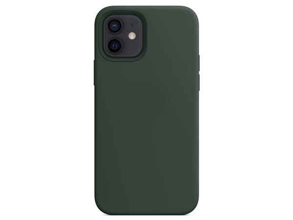 Silicone Case for Apple iPhone 12 Dark Green Mobile Mate