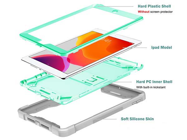 Impact Case for iPad 9th / 8th / 7th Gen 10.2-inch - Mint/Grey