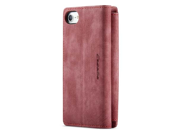 CaseMe Synthetic Leather Wallet Case with Zipper Pocket for iPhone 8/7 - Pink/Blush