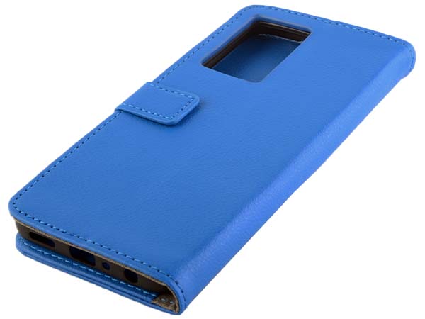 Synthetic Leather Wallet Case with Stand for OPPO A77 (2022) - Blue Leather Wallet Case