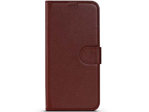 Premium Leather Wallet Case for Apple iPhone 14 Pro Max - Rosewood