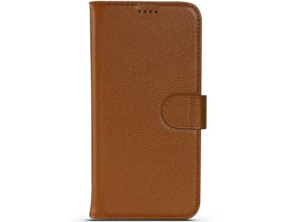 Premium Leather Wallet Case for Apple iPhone 14 Pro Max - Caramel