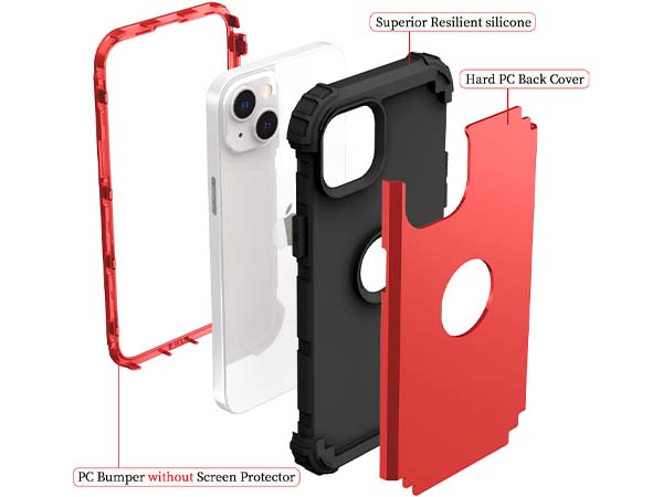 Defender Case for iPhone 14 Plus - Red