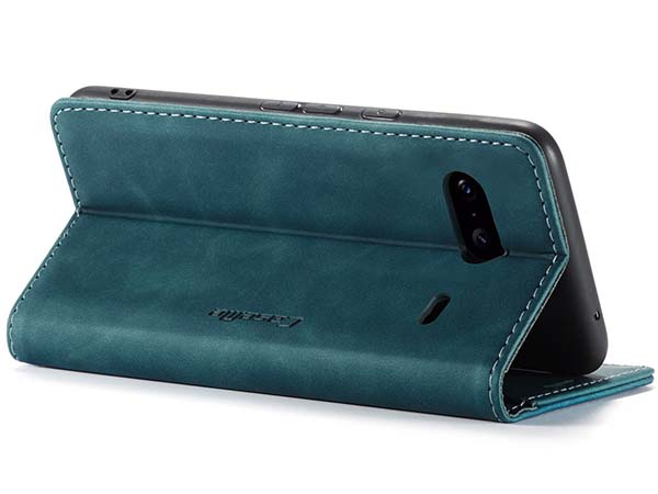 CaseMe Slim Synthetic Leather Wallet Case with Stand for Google Pixel 7 - Teal