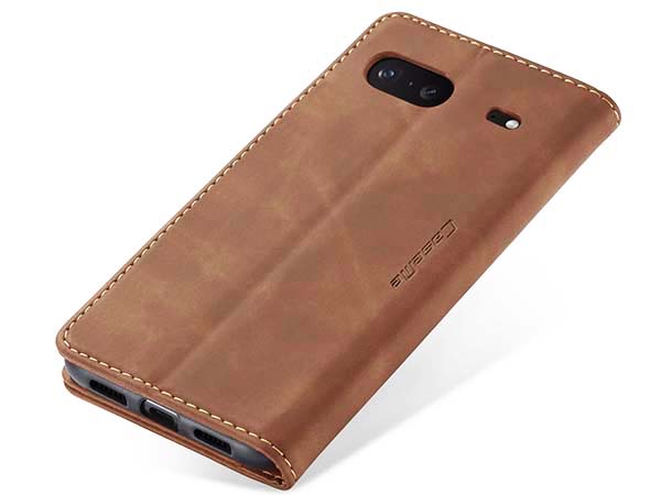 CaseMe Slim Synthetic Leather Wallet Case with Stand for Google Pixel 7 - Tan