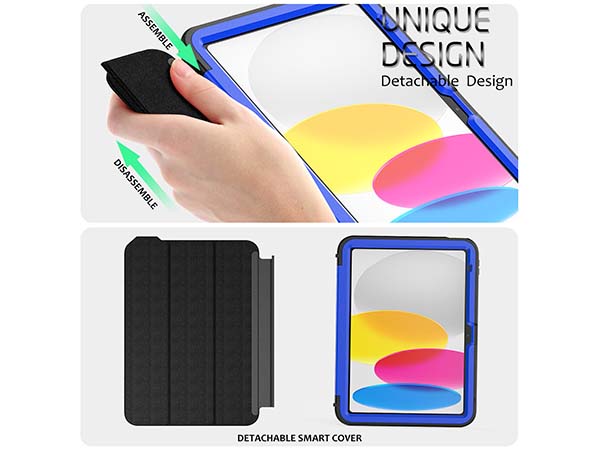 Impact Case with Detachable Cover for iPad 10th Gen 10.9 (2022) - Blue