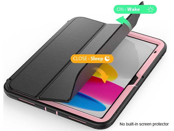 Impact Case with Detachable Cover for iPad 10th Gen 10.9 (2022) - Pink/Black